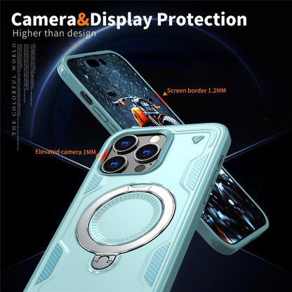 For iPhone 14 Pro Case Compatible with MagSafe Military Protection PC+TPU Kickstand Phone Cover