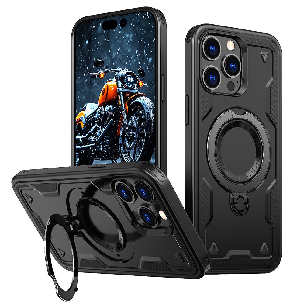 For iPhone 14 Pro Case Compatible with MagSafe Military Protection PC+TPU Kickstand Phone Cover
