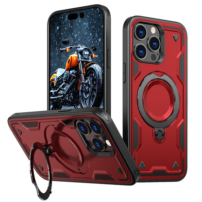 For iPhone 14 Pro Case Compatible with MagSafe Military Protection PC+TPU Kickstand Phone Cover