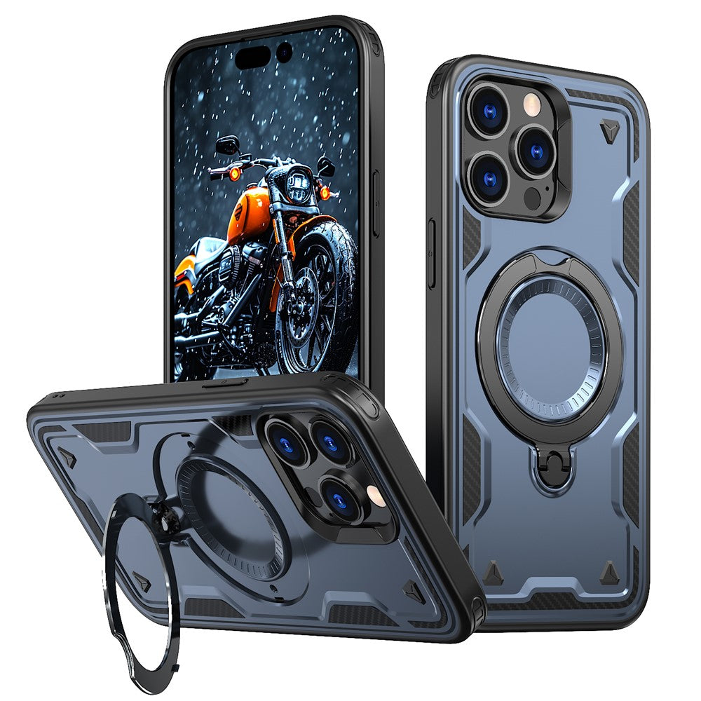 For iPhone 14 Pro Case Compatible with MagSafe Military Protection PC+TPU Kickstand Phone Cover