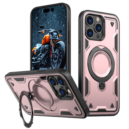 For iPhone 14 Pro Case Compatible with MagSafe Military Protection PC+TPU Kickstand Phone Cover