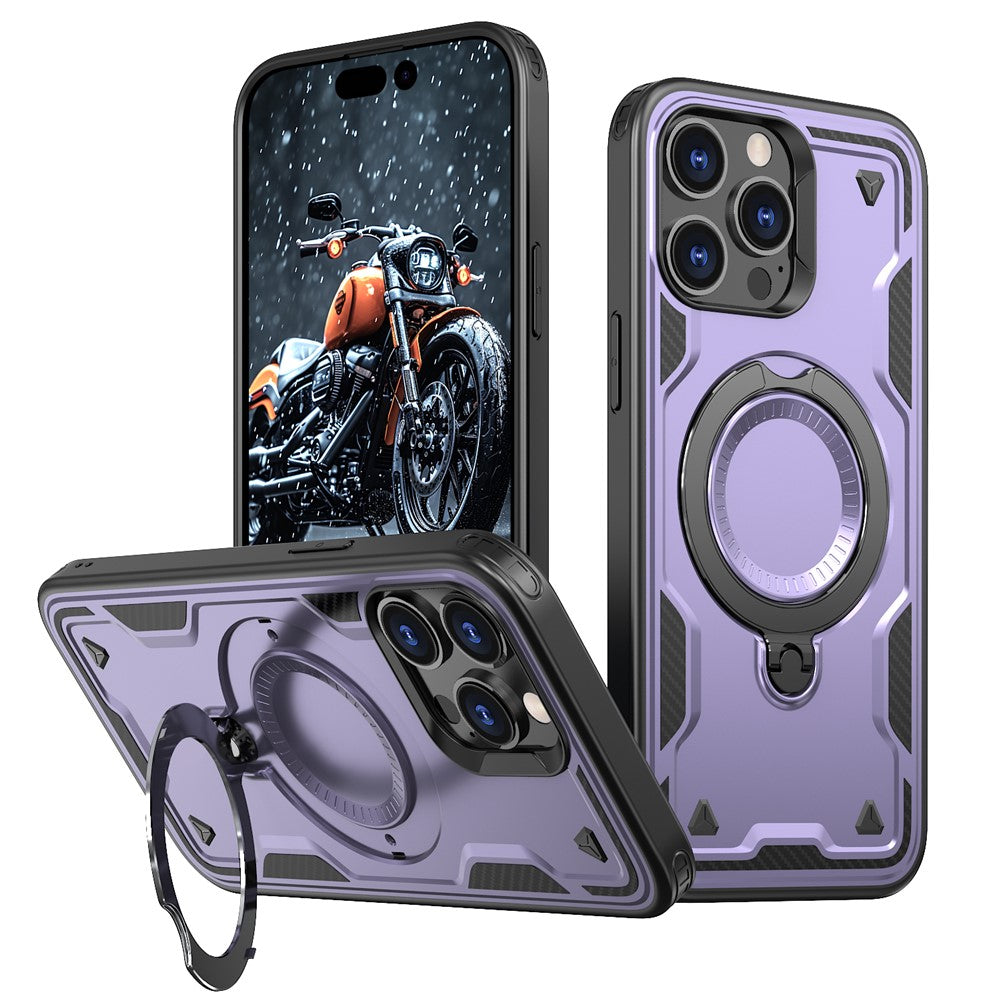 For iPhone 14 Pro Case Compatible with MagSafe Military Protection PC+TPU Kickstand Phone Cover