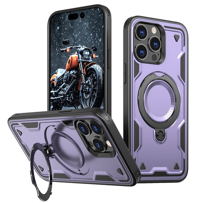 For iPhone 14 Pro Case Compatible with MagSafe Military Protection PC+TPU Kickstand Phone Cover