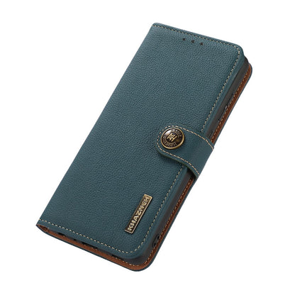 KHAZNEH For Samsung Galaxy S25 Ultra Case Genuine Cow Leather RFID Blocking Wallet Phone Cover