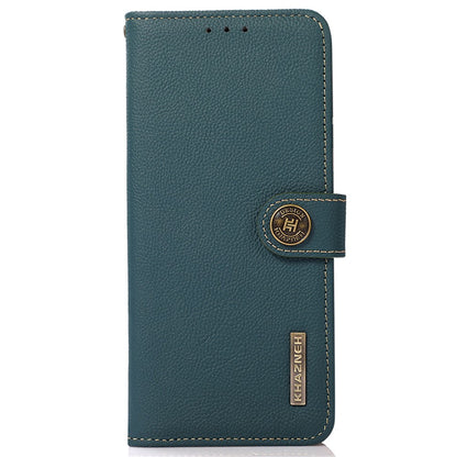 KHAZNEH For Samsung Galaxy S25 Ultra Case Genuine Cow Leather RFID Blocking Wallet Phone Cover