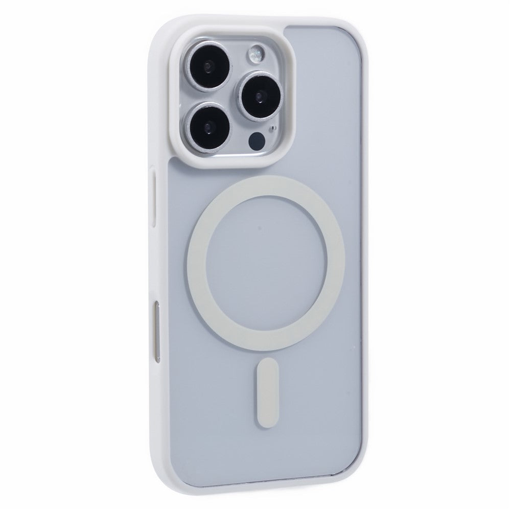 For iPhone 16 Pro Max Case Compatible with MagSafe Shockproof PC+TPU Clear Phone Cover
