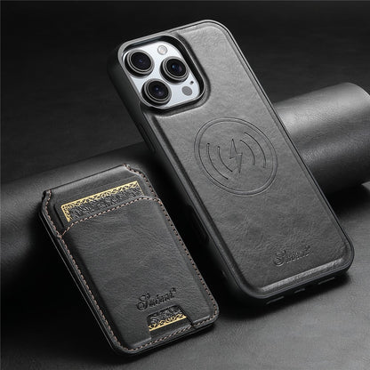 SUTENI H15 For iPhone 16 Pro Max Magnetic Case Detachable Card Holder Phone Cover