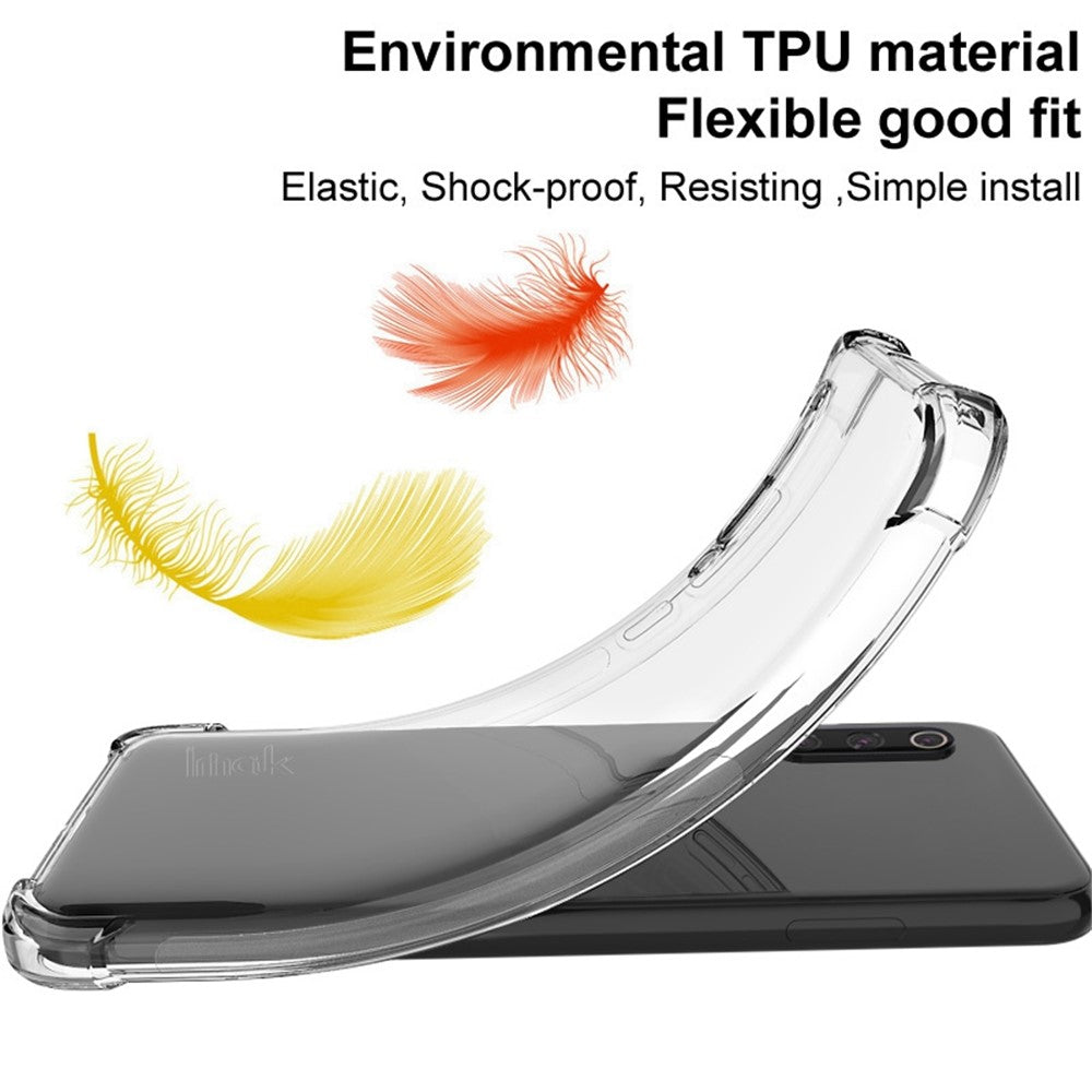 IMAK For iPhone 14 Plus Flexible TPU Clear Phone Back Cover Four Corners Airbag Anti-drop Case
