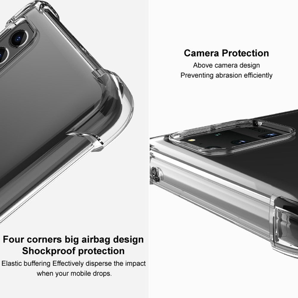 IMAK For iPhone 14 Plus Flexible TPU Clear Phone Back Cover Four Corners Airbag Anti-drop Case