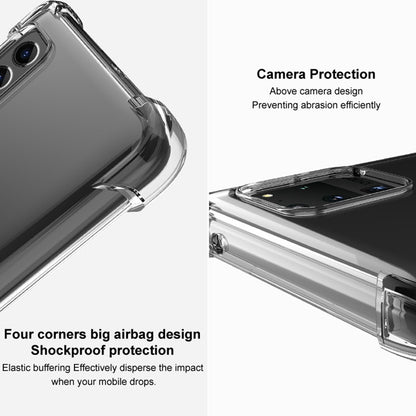IMAK For iPhone 14 Plus Flexible TPU Clear Phone Back Cover Four Corners Airbag Anti-drop Case