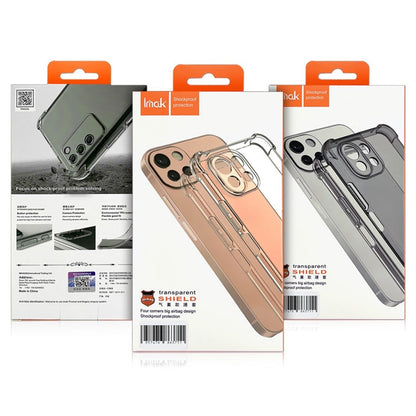 IMAK For iPhone 14 Plus Flexible TPU Clear Phone Back Cover Four Corners Airbag Anti-drop Case