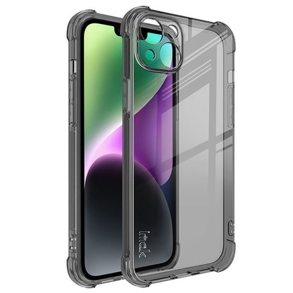 IMAK For iPhone 14 Plus Flexible TPU Clear Phone Back Cover Four Corners Airbag Anti-drop Case