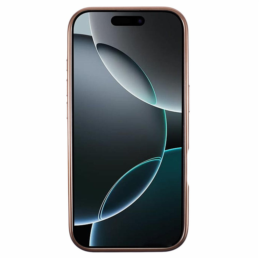 KIGC For iPhone 16 Pro Max Case PC+TPU+PU Electroplating Phone Cover