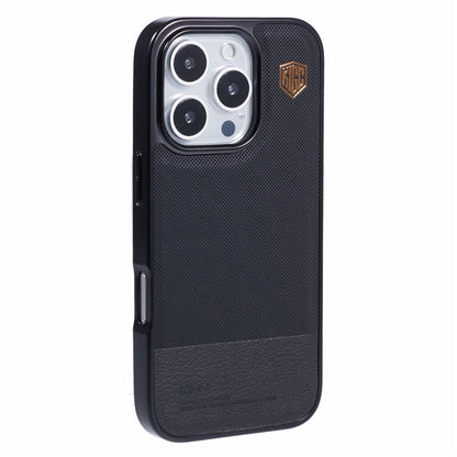KIGC For iPhone 16 Pro Max Case PC+TPU+PU Electroplating Phone Cover