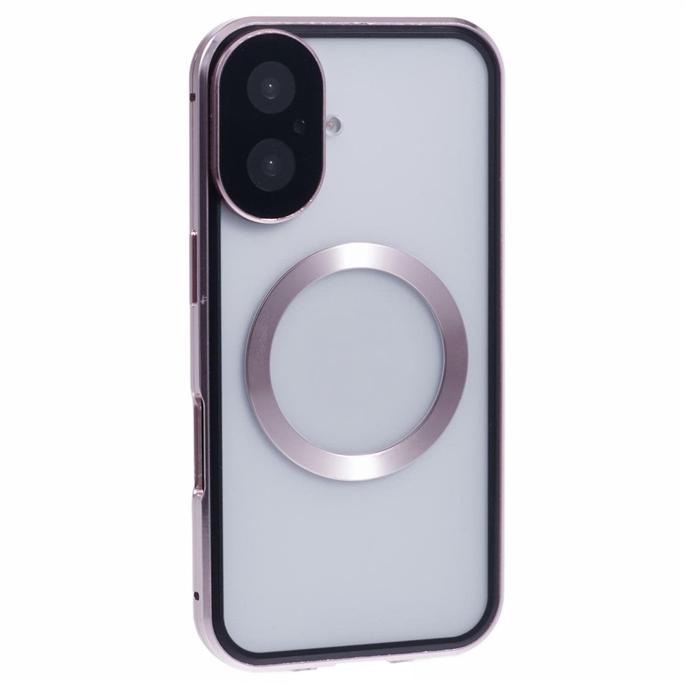 For iPhone 16 Case Double Sides Tempered Glass Phone Cover Compatible with MagSafe Full Protector