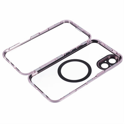 For iPhone 16 Case Double Sides Tempered Glass Phone Cover Compatible with MagSafe Full Protector