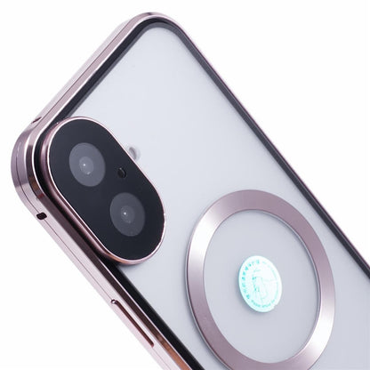 For iPhone 16 Case Double Sides Tempered Glass Phone Cover Compatible with MagSafe Full Protector