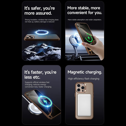 SULADA For iPhone 15 Pro Max Case Compatible with MagSafe Ultra-Thin PC+TPU Phone Cover