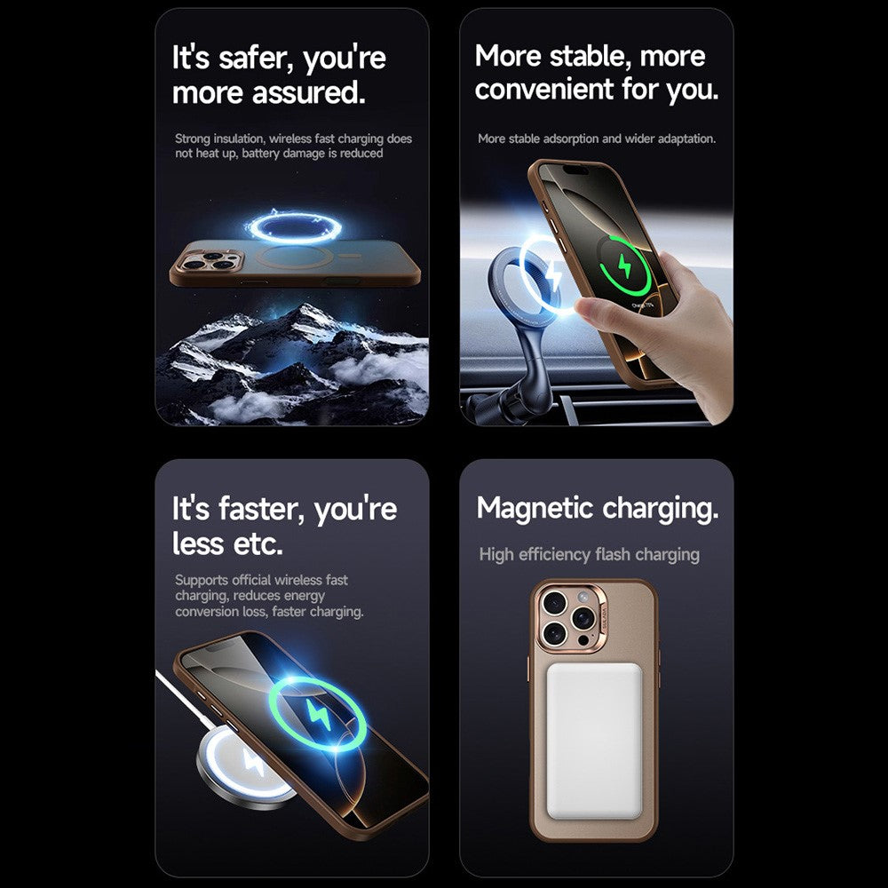 SULADA For iPhone 16 Pro Max Case Compatible with MagSafe Ultra-Thin PC+TPU Phone Cover