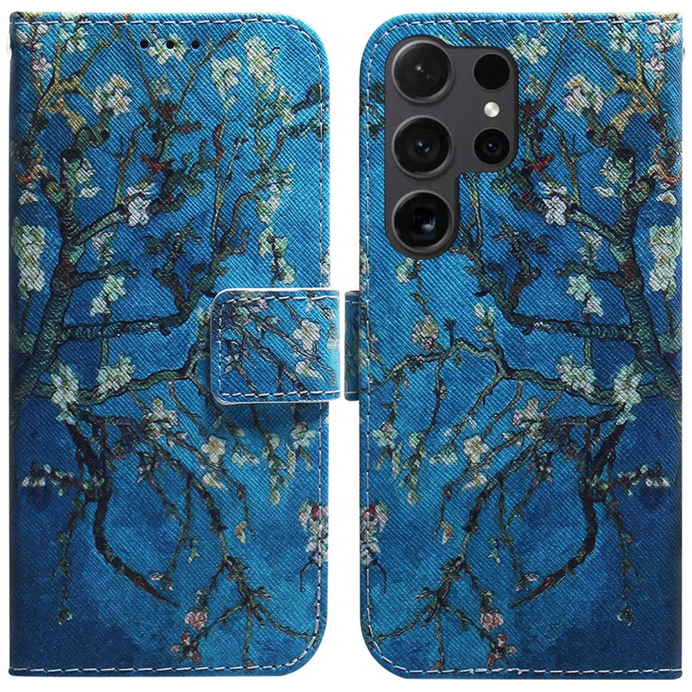 For Samsung Galaxy S25 Ultra Wallet Case Pattern Print Leather Phone Cover