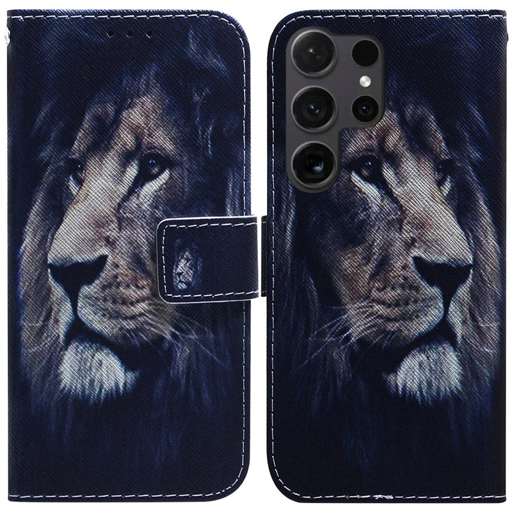For Samsung Galaxy S25 Ultra Wallet Case Pattern Print Leather Phone Cover