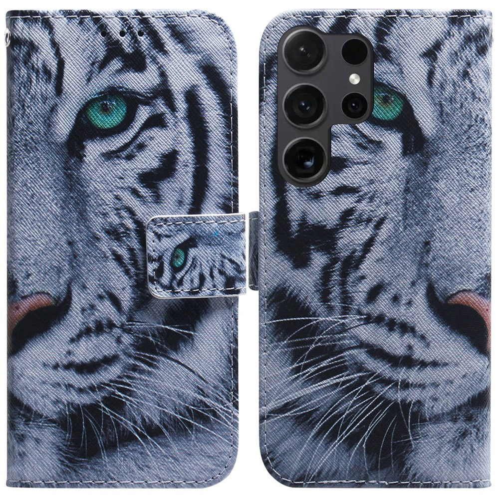 For Samsung Galaxy S25 Ultra Wallet Case Pattern Print Leather Phone Cover