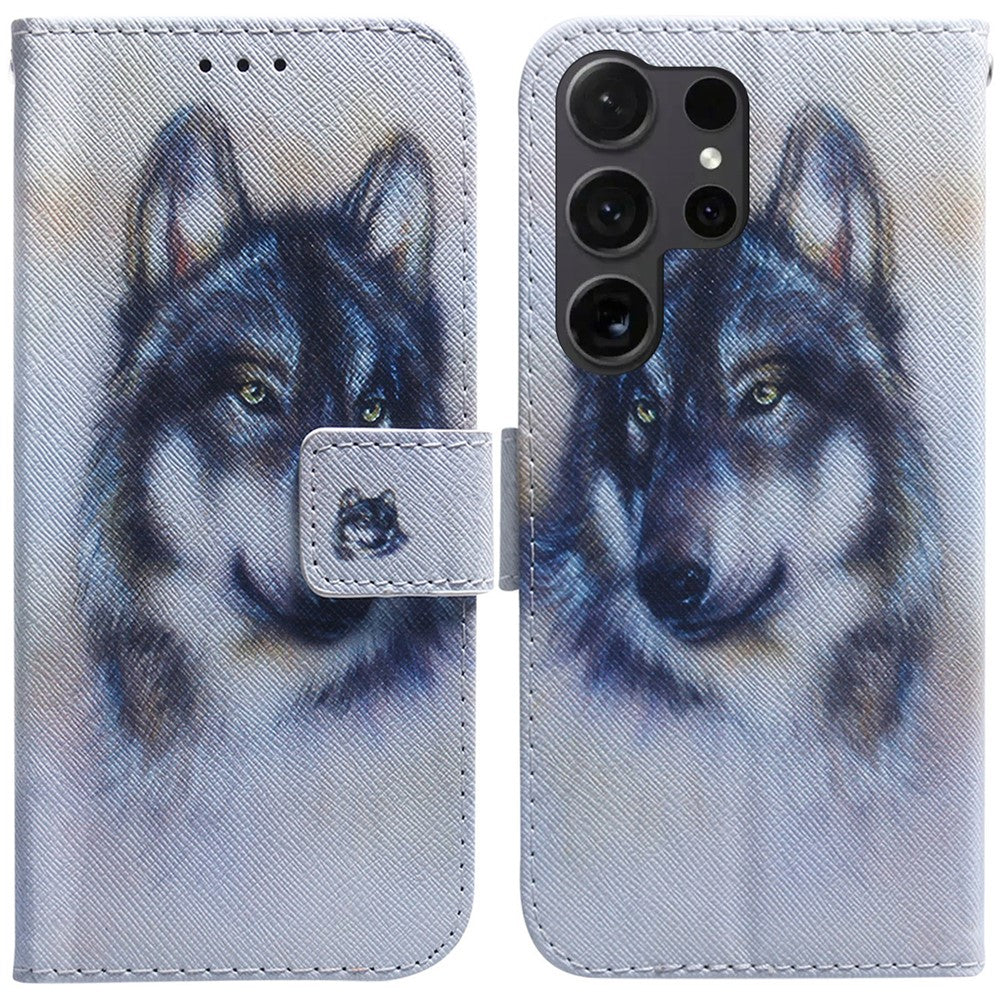 For Samsung Galaxy S25 Ultra Wallet Case Pattern Print Leather Phone Cover