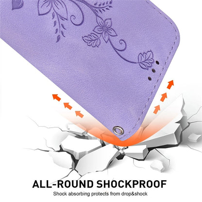 For Samsung Galaxy S25 Ultra Case Lily Flower Imprint Leather Phone Cover with Stand
