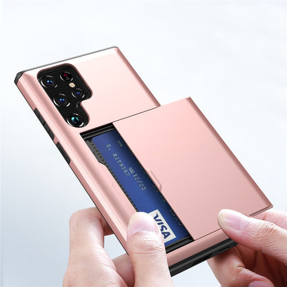 For Samsung Galaxy S25 Ultra Case with Card Holder TPU + PC Phone Back Cover