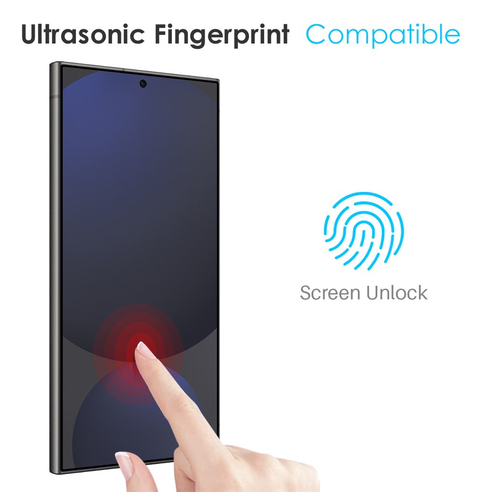 NORTHJO For Samsung Galaxy S25 Ultra TPU Phone Case+Tempered Glass Film (Support Fingerprint Unlock)