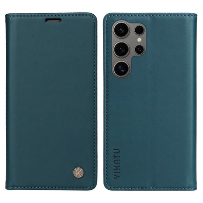 YIKATU YK-001 For Samsung Galaxy S25 Ultra Case Stand Leather Phone Cover Strong Magnetic Closure