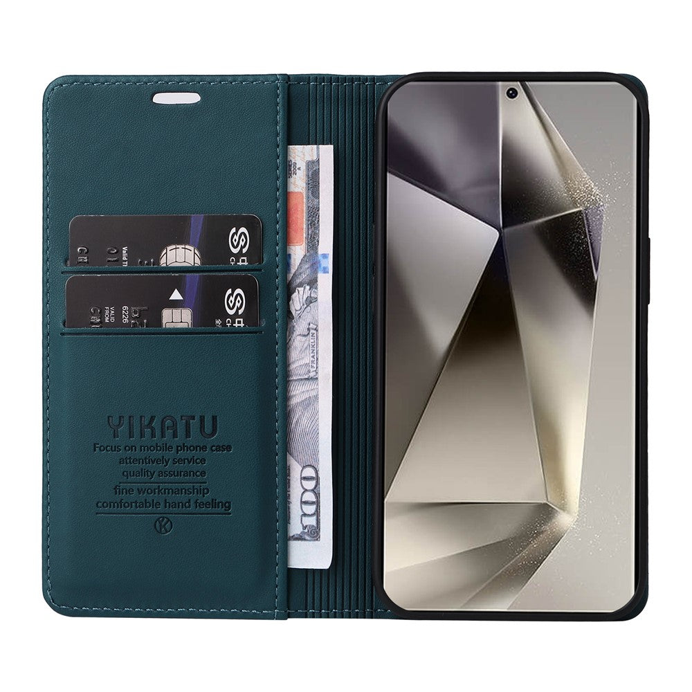 YIKATU YK-001 For Samsung Galaxy S25 Ultra Case Stand Leather Phone Cover Strong Magnetic Closure