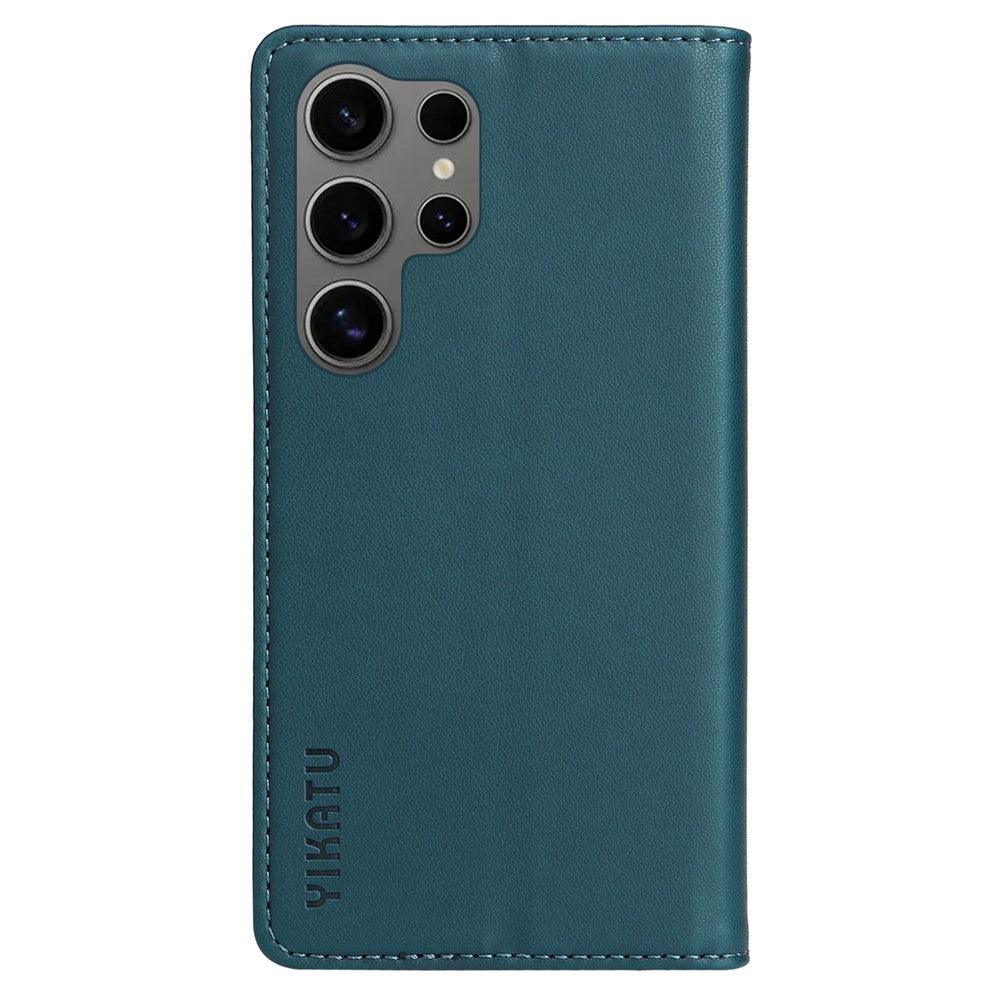 YIKATU YK-001 For Samsung Galaxy S25 Ultra Case Stand Leather Phone Cover Strong Magnetic Closure