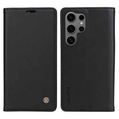 YIKATU YK-001 For Samsung Galaxy S25 Ultra Case Stand Leather Phone Cover Strong Magnetic Closure