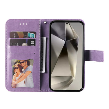For Samsung Galaxy S25 Ultra Case Floral Pattern PU Leather Wallet Stand Phone Cover