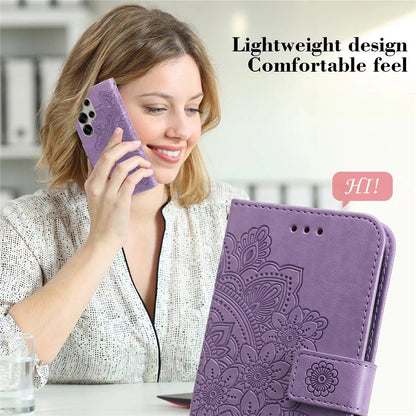 For Samsung Galaxy S25 Ultra Case Floral Pattern PU Leather Wallet Stand Phone Cover