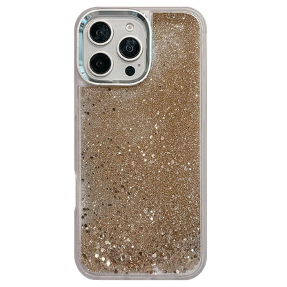 For iPhone 16 Pro Max Case Glitter Quicksand TPU+PC Shockproof Phone Cover