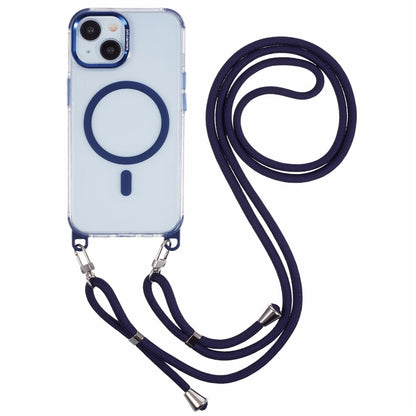 For iPhone 14 Clear Case Compatible with MagSafe Shockproof PC+TPU Phone Cover with 150cm Long Lanyard