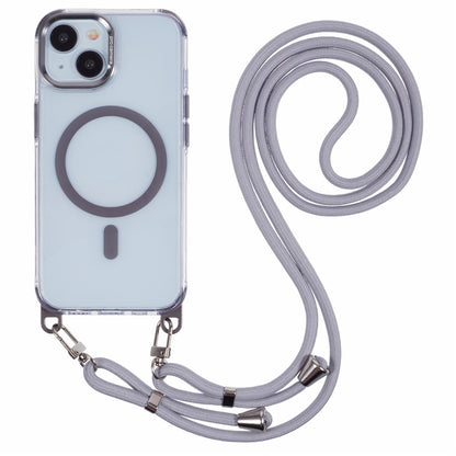 For iPhone 14 Clear Case Compatible with MagSafe Shockproof PC+TPU Phone Cover with 150cm Long Lanyard