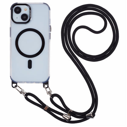 For iPhone 14 Clear Case Compatible with MagSafe Shockproof PC+TPU Phone Cover with 150cm Long Lanyard