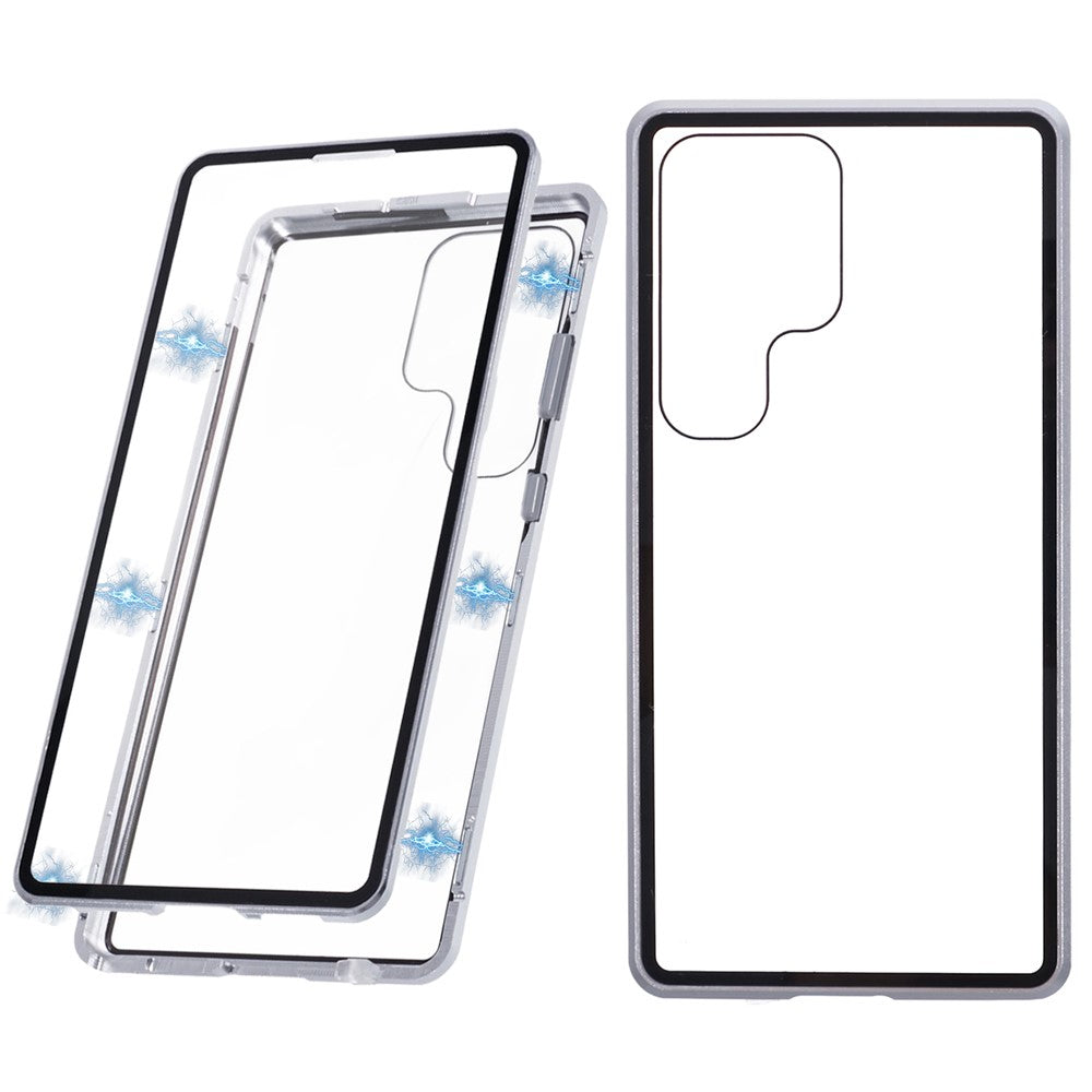 For Samsung Galaxy S25 Ultra Full Body Case Magnetic Tempered Glass Double-Sided Phone Case