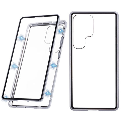 For Samsung Galaxy S25 Ultra Full Body Case Magnetic Tempered Glass Double-Sided Phone Case
