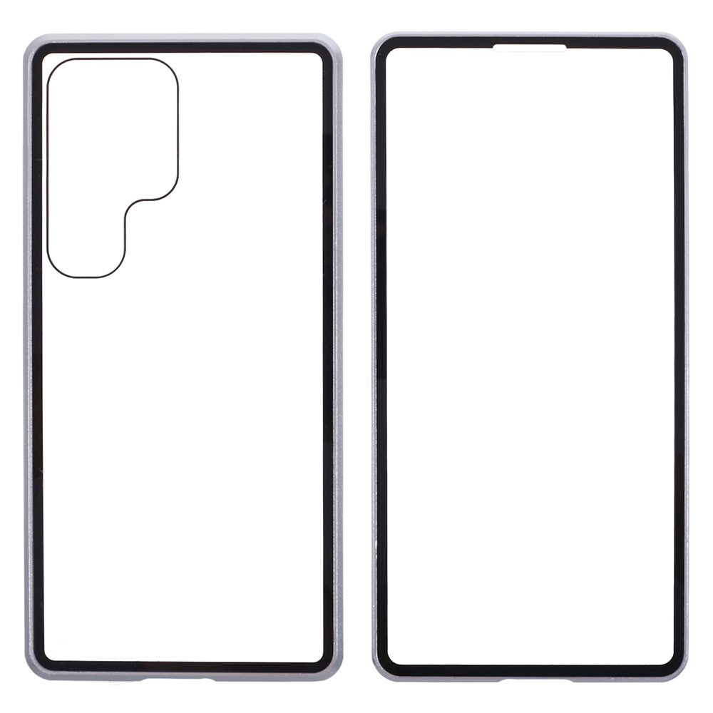 For Samsung Galaxy S25 Ultra Full Body Case Magnetic Tempered Glass Double-Sided Phone Case
