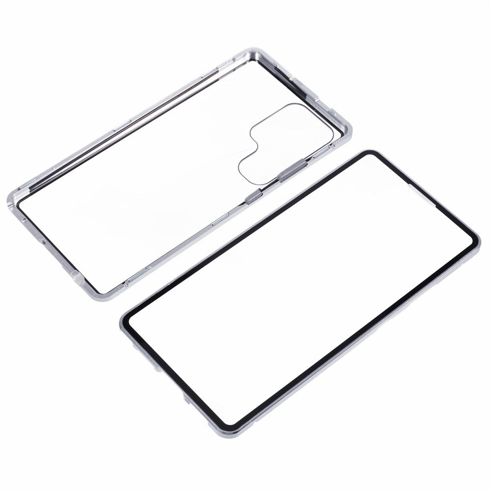 For Samsung Galaxy S25 Ultra Full Body Case Magnetic Tempered Glass Double-Sided Phone Case