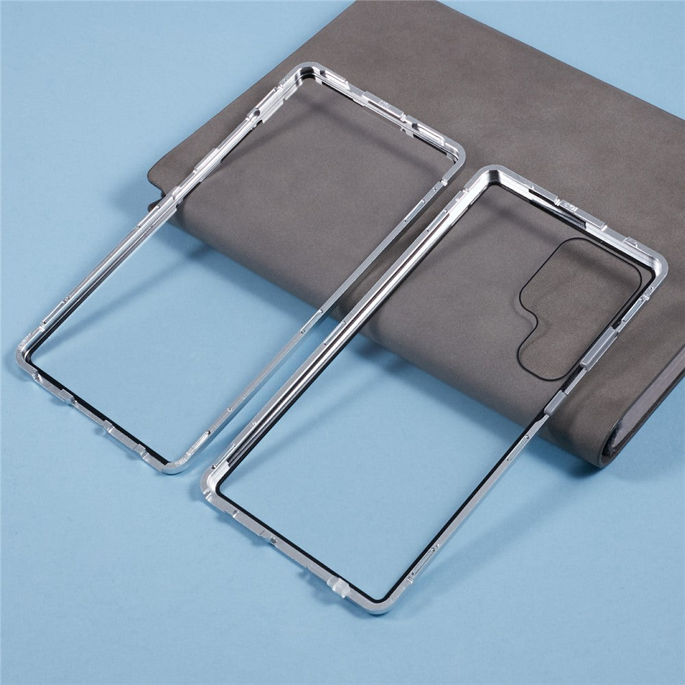 For Samsung Galaxy S25 Ultra Full Body Case Magnetic Tempered Glass Double-Sided Phone Case