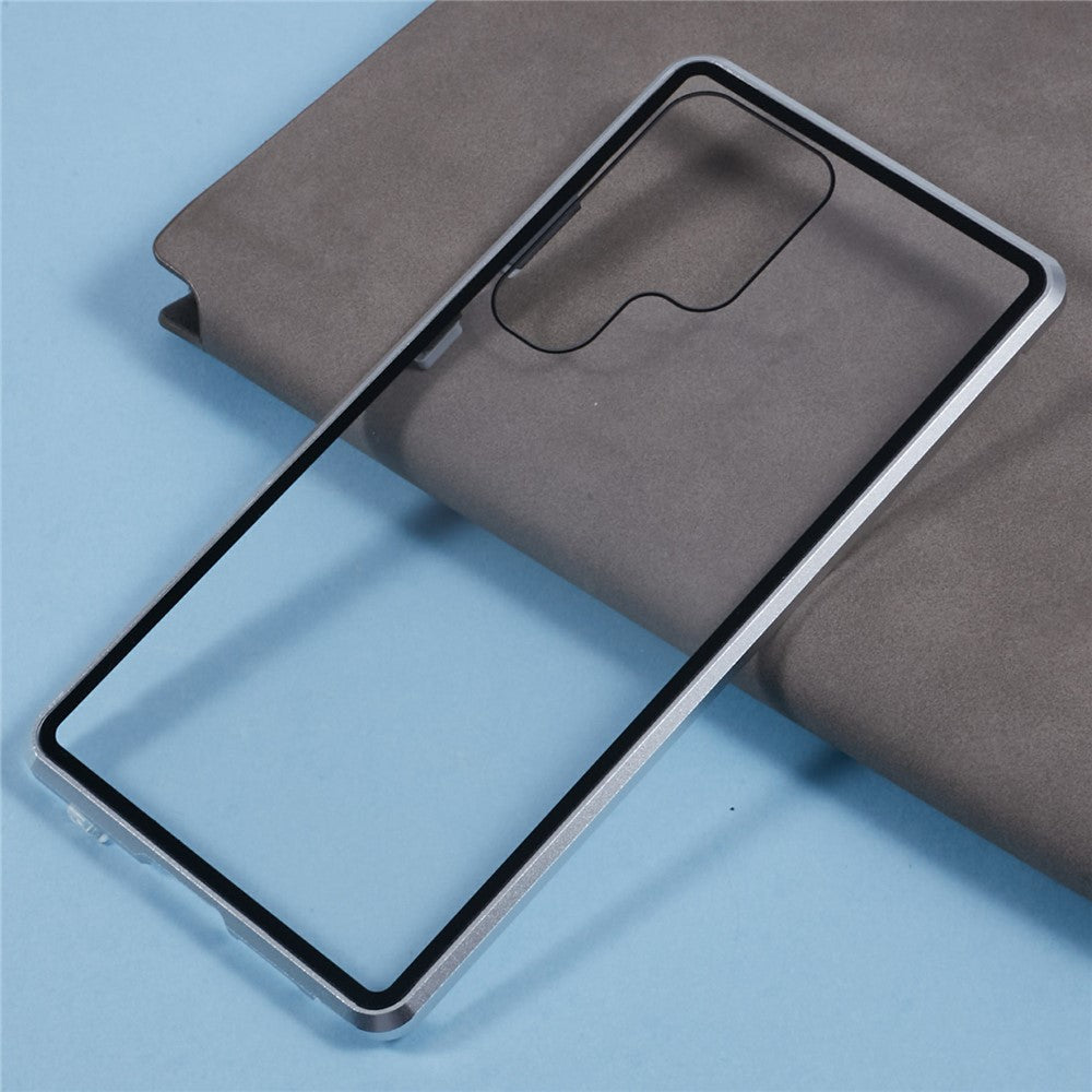 For Samsung Galaxy S25 Ultra Full Body Case Magnetic Tempered Glass Double-Sided Phone Case