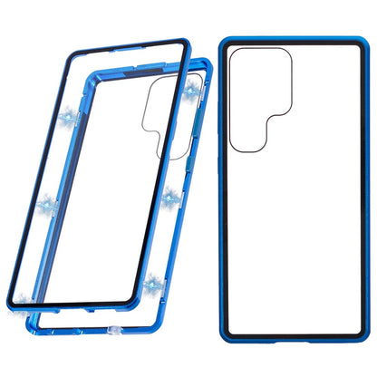 For Samsung Galaxy S25 Ultra Full Body Case Magnetic Tempered Glass Double-Sided Phone Case