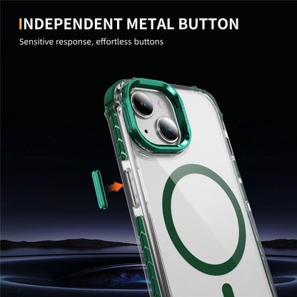 For iPhone 14 / 13 Clear Phone Case with Lens Kickstand Cover Compatible with MagSafe