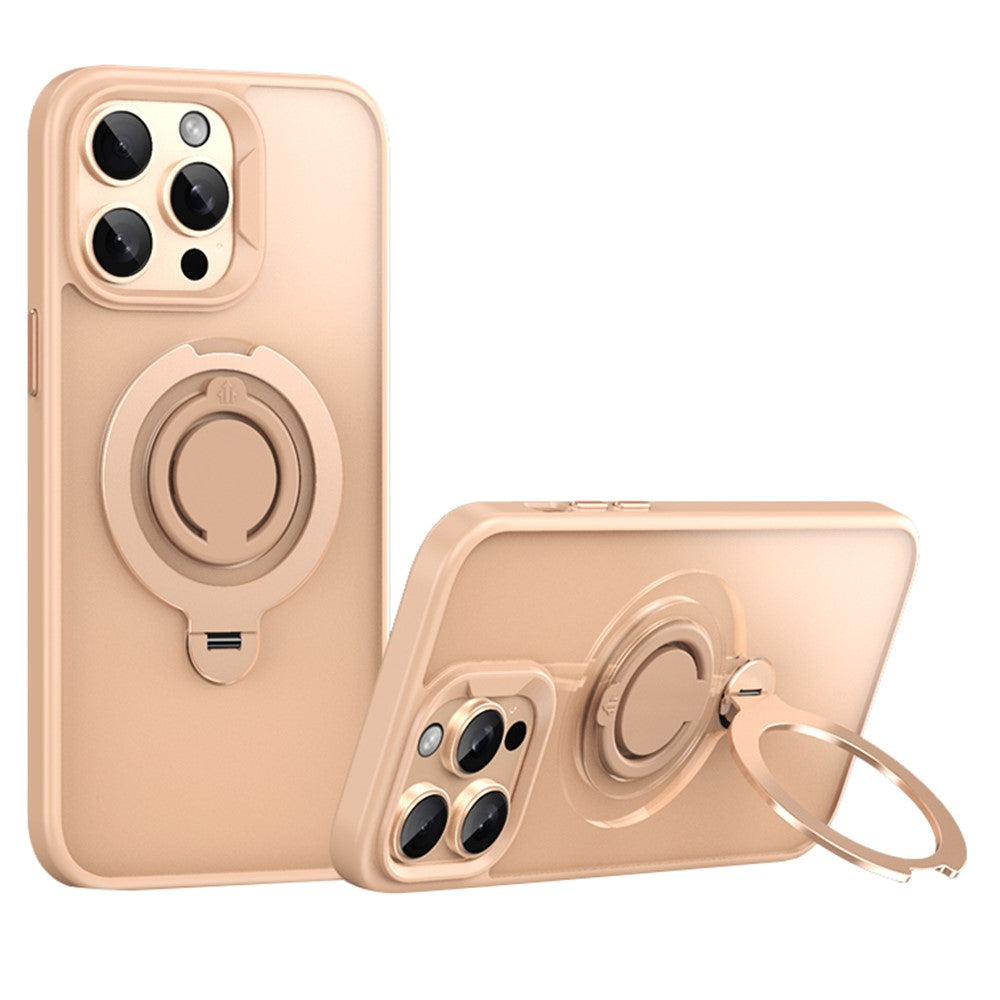 For iPhone 14 Pro Case Compatible with MagSafe Kickstand Matte PC+TPU Phone Cover with Silicone Ring