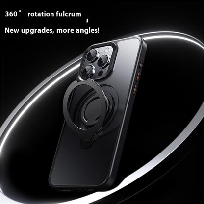 For iPhone 14 Pro Case Compatible with MagSafe Kickstand Matte PC+TPU Phone Cover with Silicone Ring